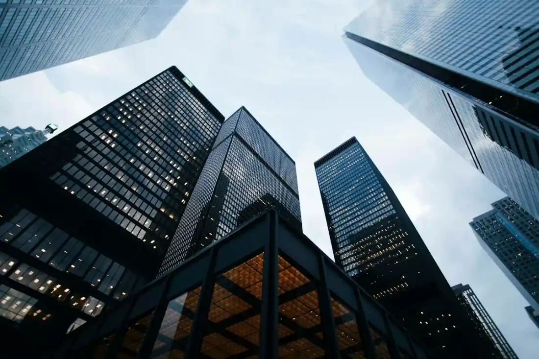 Modern commercial architecture housing enterprise technology offices